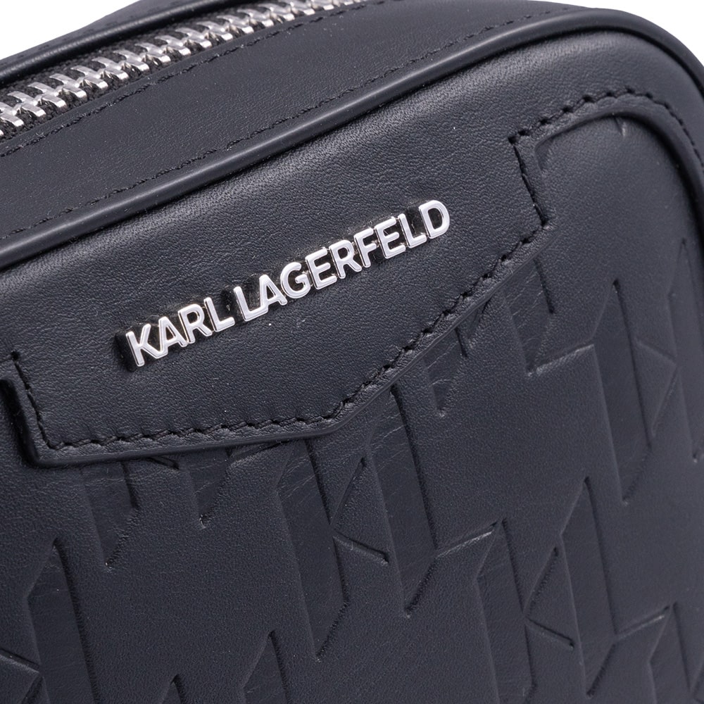 Karl Lagerfeld Μαύρο Τσαντάκι Ώμου 100% Leather - 240M3067