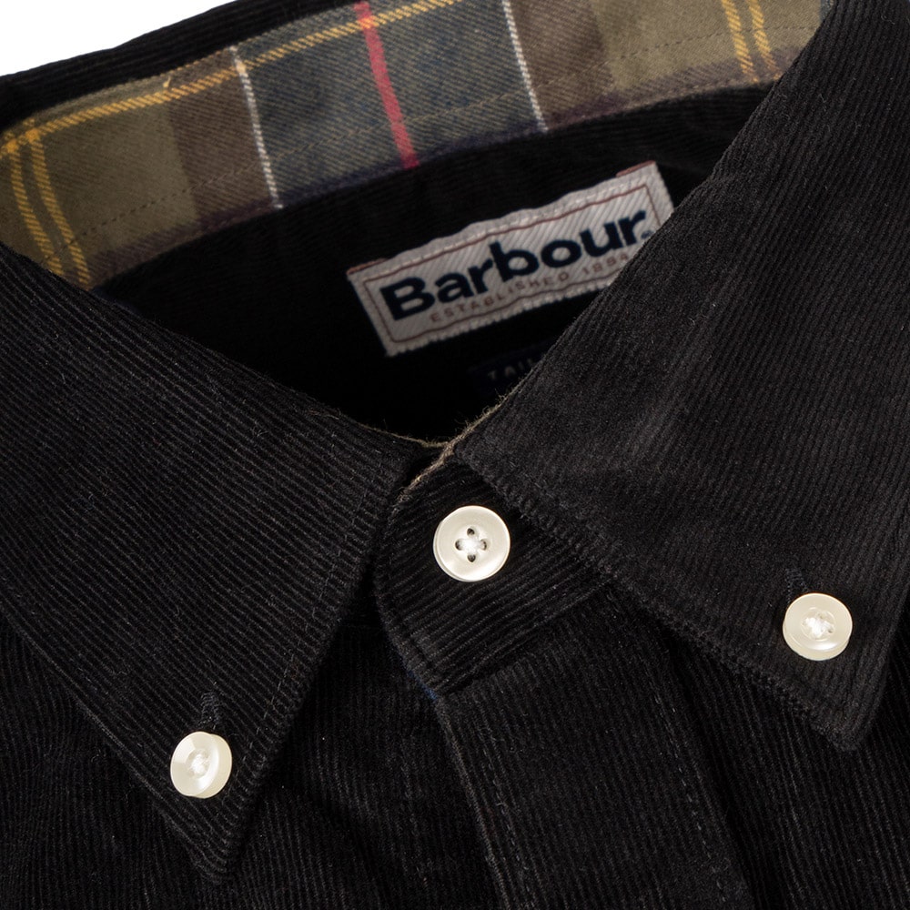 BARBOUR Μαύρο Πουκάμισο Κοτλέ Button Down - 3BRMSH5001 