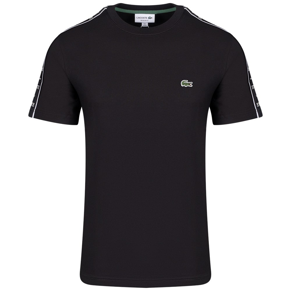 Lacoste Μαύρο T-shirt C Neck - 3TH7404