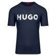 Hugo T-shirt Round Neck 100% Cotton 50467556 Μπλε