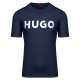 Hugo T-shirt Round Neck 100% Cotton 50467556 Μπλε