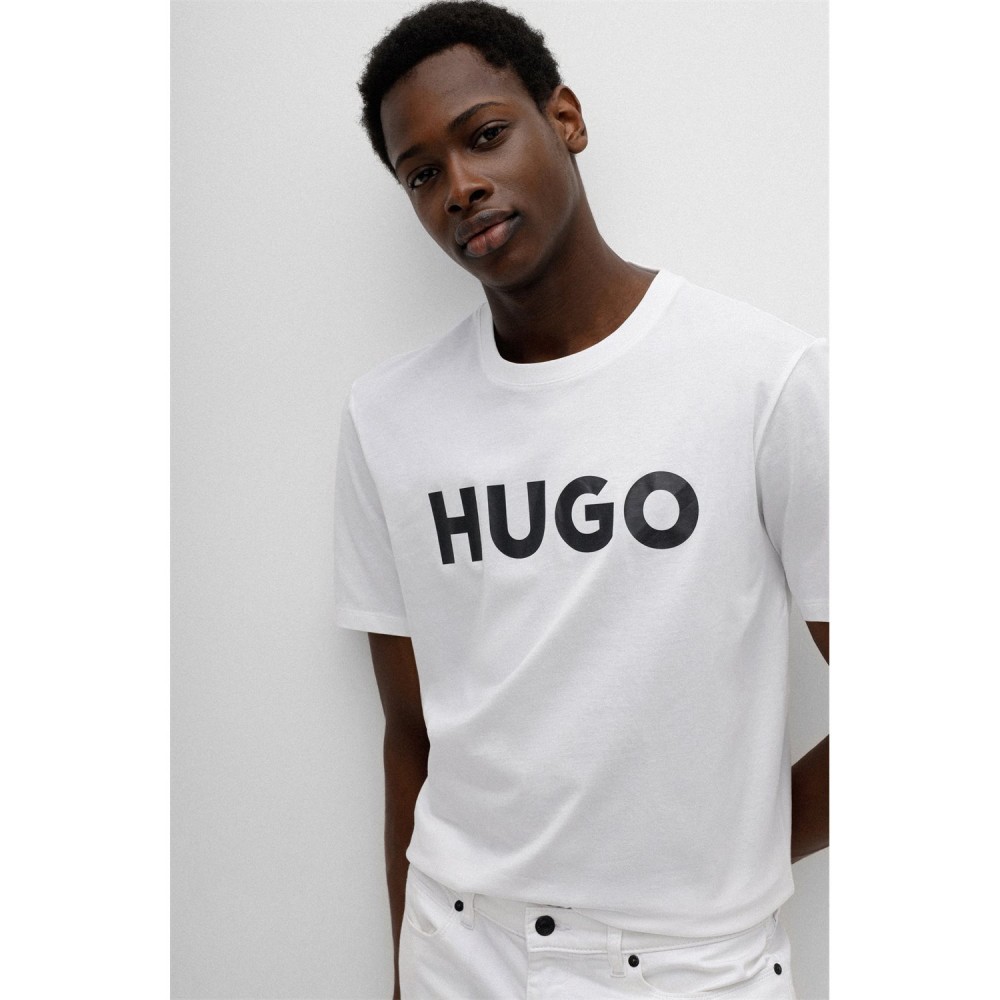 Hugo T-shirt Round Neck 100% Cotton 50467556 Λευκό