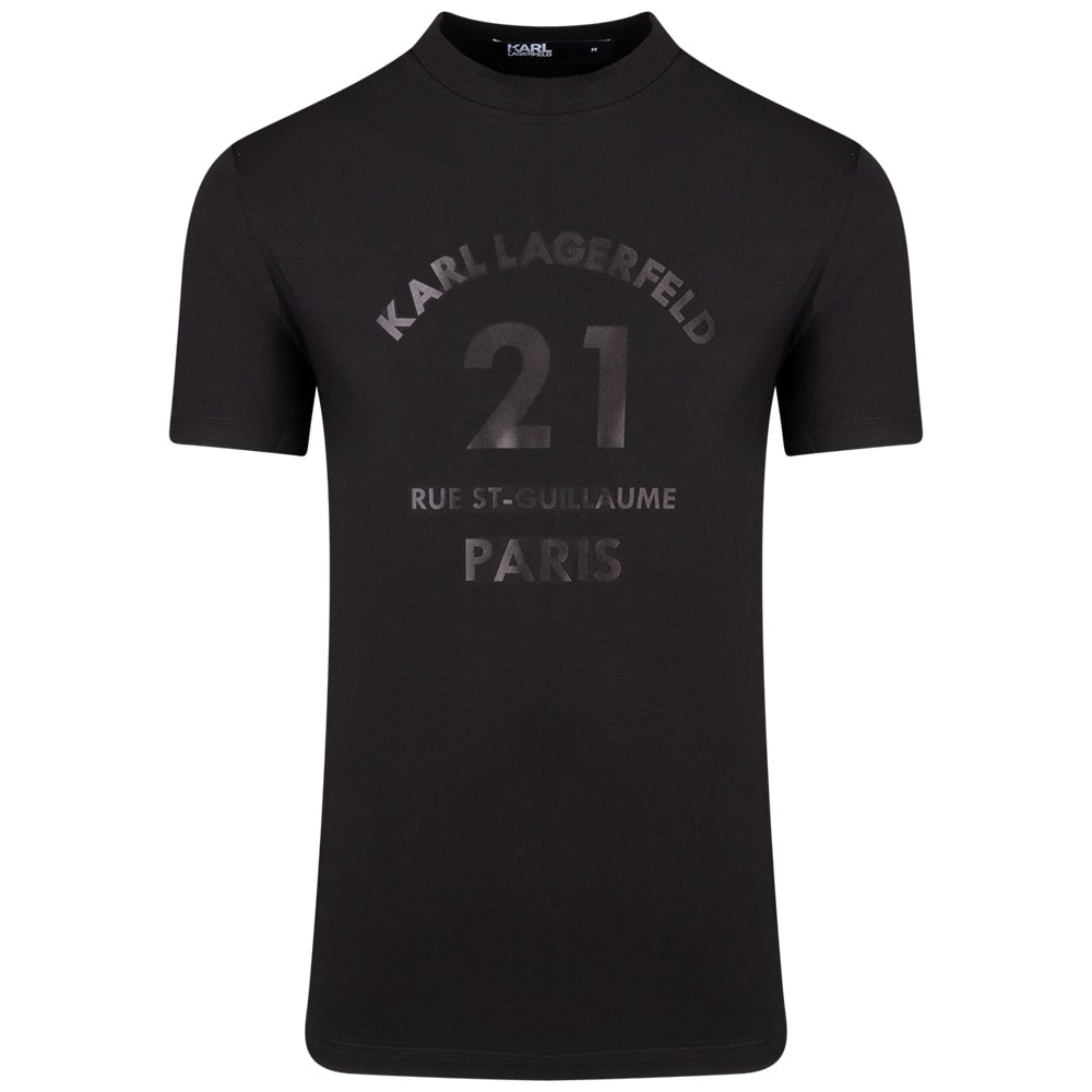 Karl Lagerfeld Μαύρο T-shirt C Neck - 755036 544221