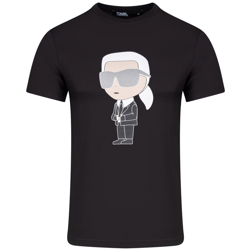 Karl Lagerfeld Μαύρο T-shirt C Neck - 755071 500251