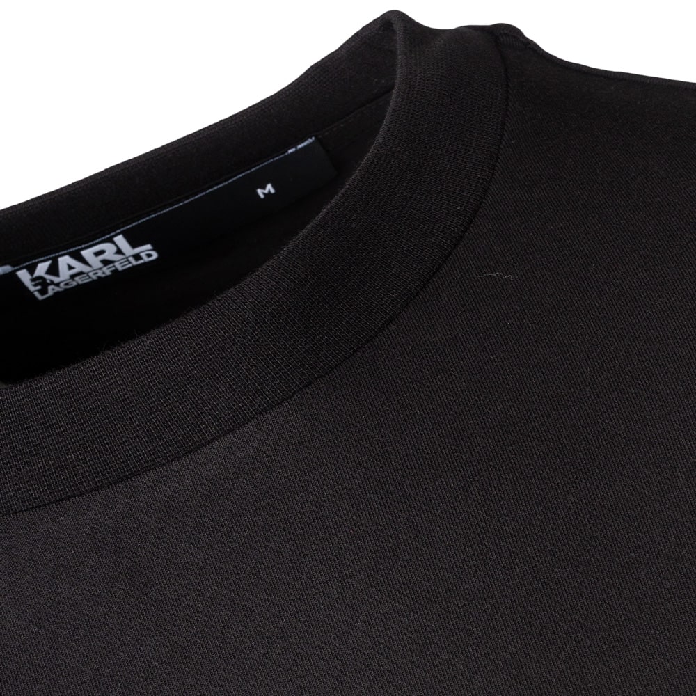 Karl Lagerfeld Μαύρο T-shirt C Neck - 755082 544221