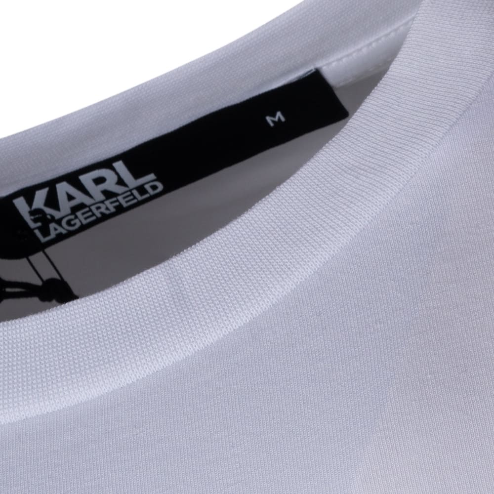 Karl Lagerfeld Λευκό T-shirt C neck - 755403 543221