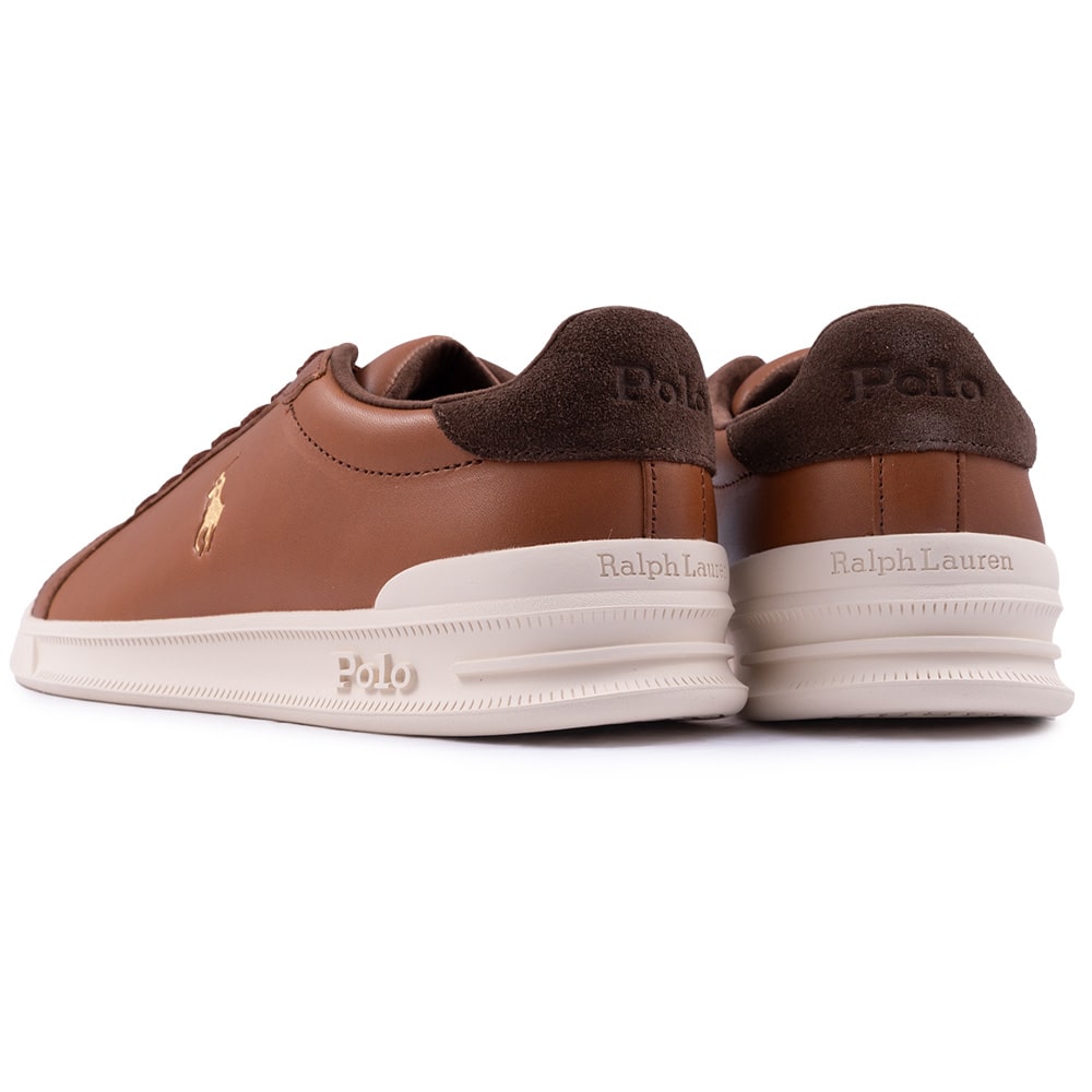 Polo Ralph Lauren Μπεζ Sneakers 100% Leather - 809892556001