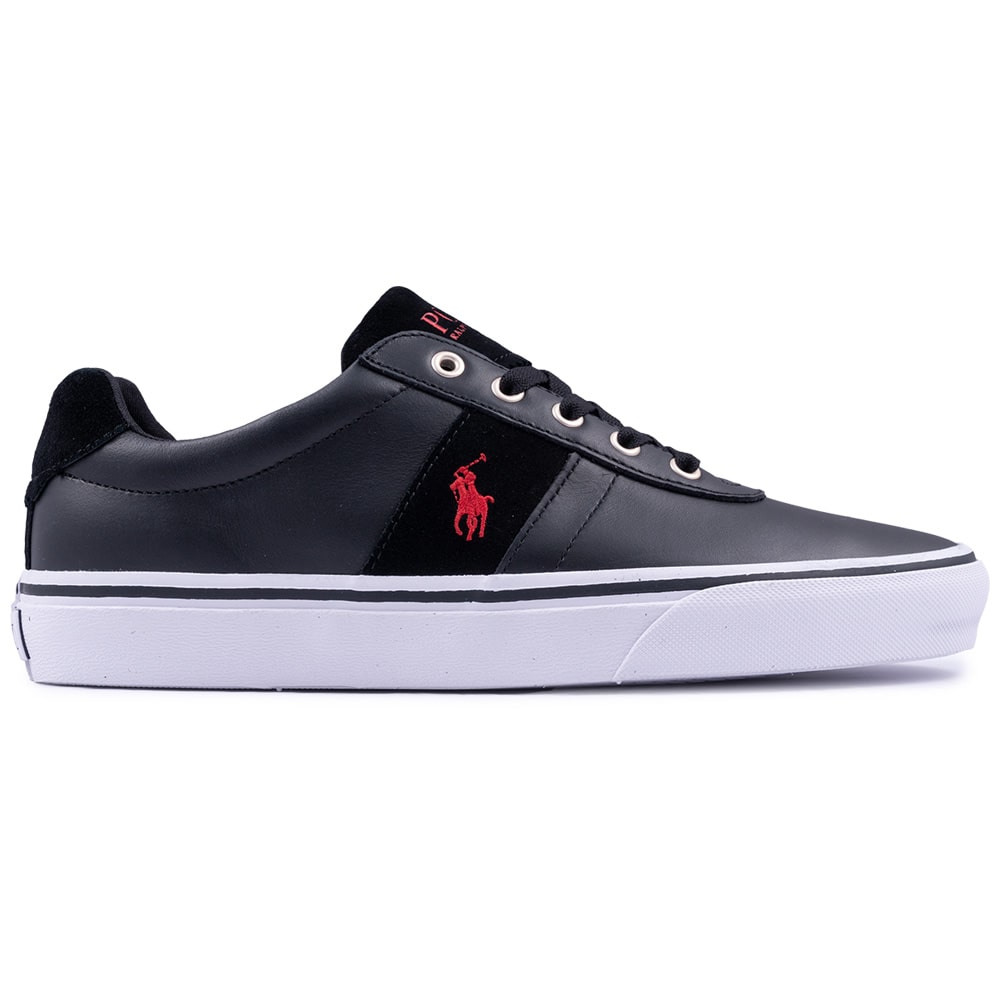 Polo Ralph Lauren Μαύρα Sneakers 100% Leather - 816945270001