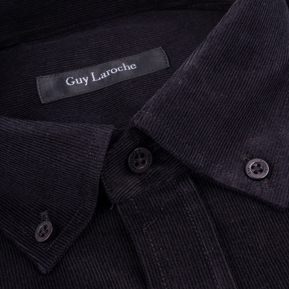 Guy Laroche Μαύρο Πουκάμισο Κοτλέ Button Down - GL2328234/BD-1