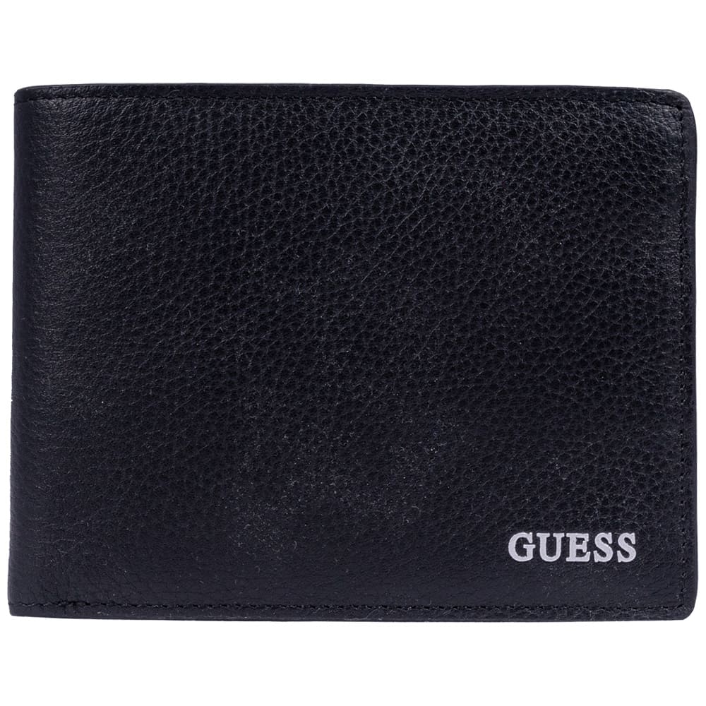 GUESS Μαύρο Πορτοφόλι 100% Leather - GU0ACSMRIVILEA200000