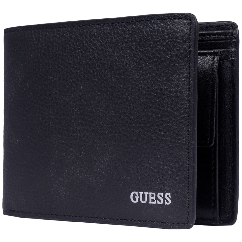 GUESS Μαύρο Πορτοφόλι 100% Leather - GU0ACSMRIVILEA200000