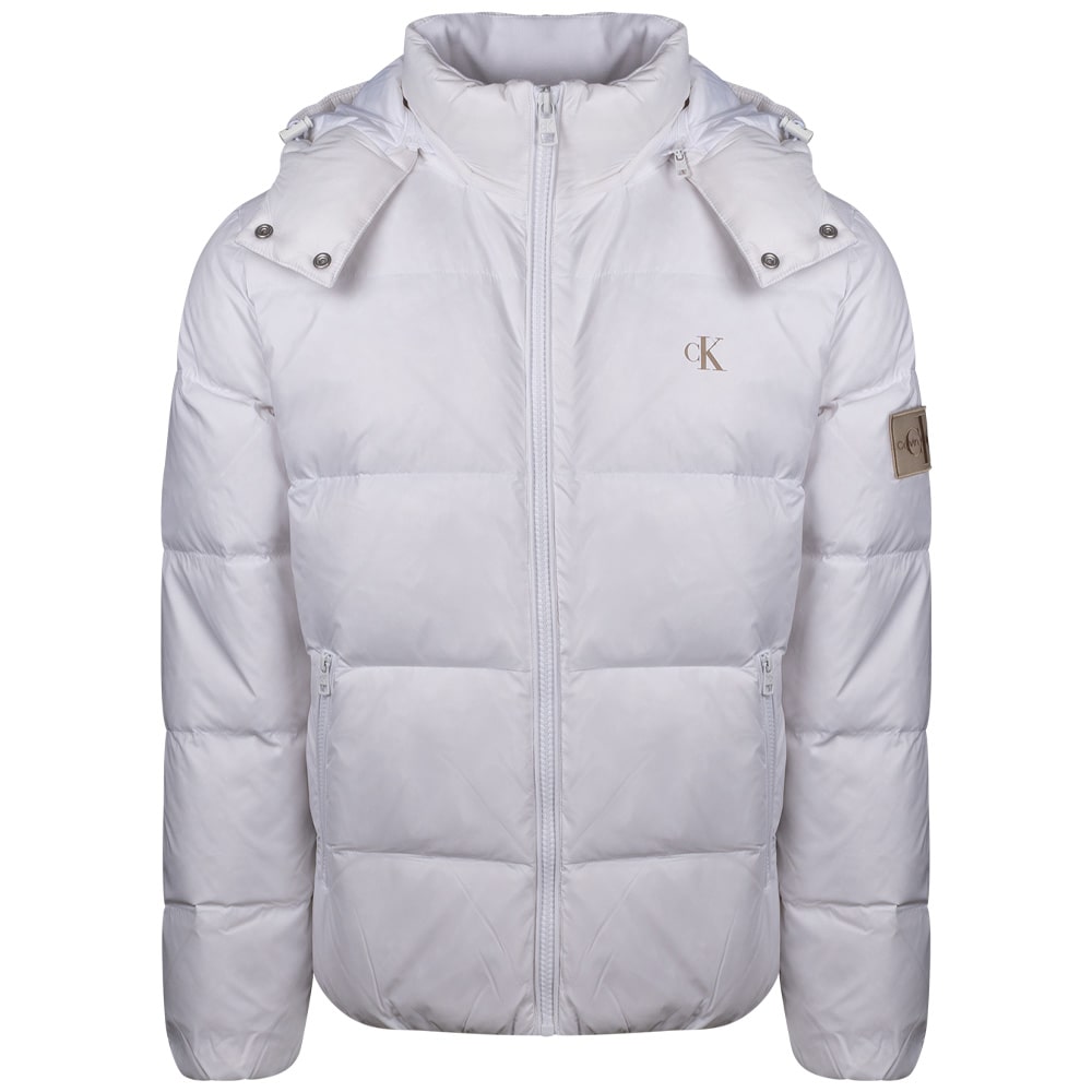 Calvin Klein Λευκό Μπουφάν Τύπου Puffer - J30J325946