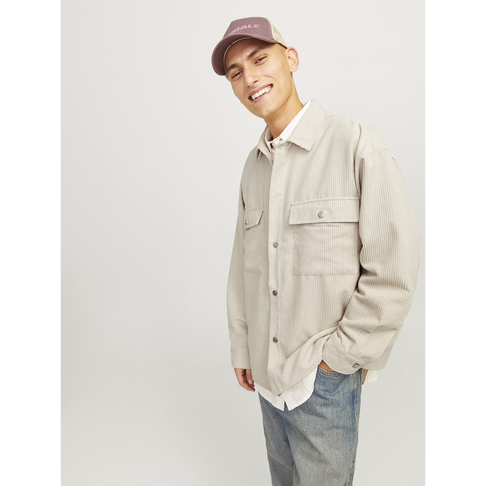 Jack and Jones Εκρού Πουκάμισο Overshirt - 12260877