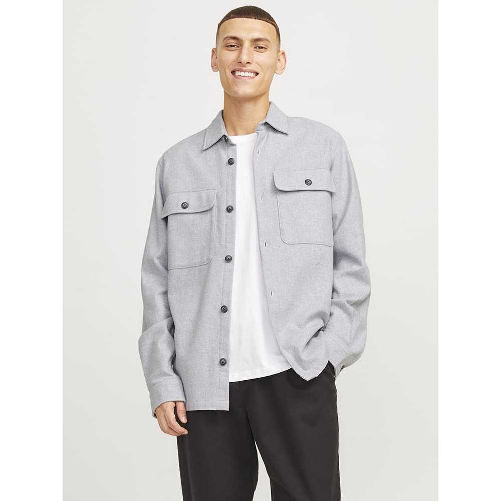 Jack and Jones Γκρι Πουκάμισο Overshirt - 12263645