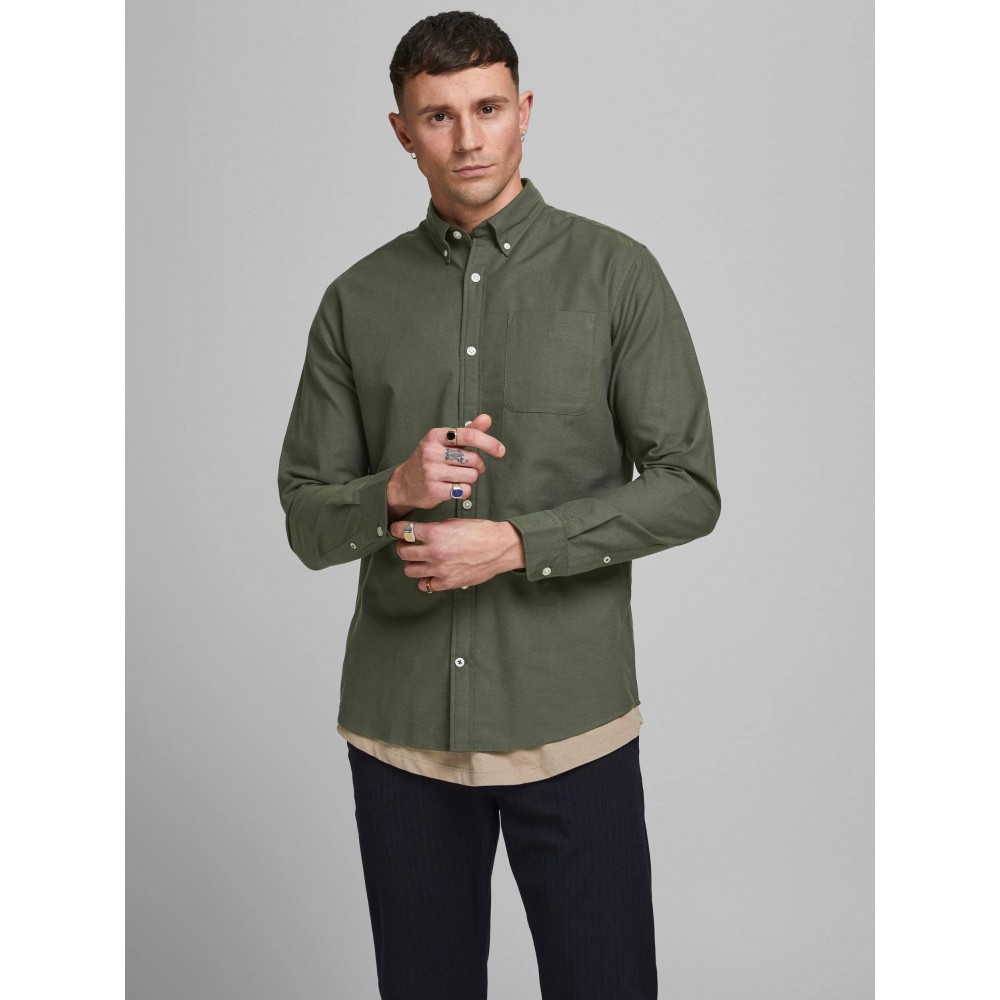 Jack and Jones Λαδί Πουκάμισο Button Down - 12182486