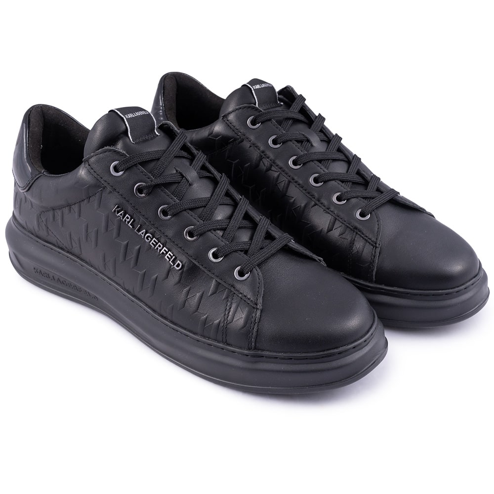 Karl Lagerfeld Μαύρα Sneakers 100% Cow Leather - KL52549