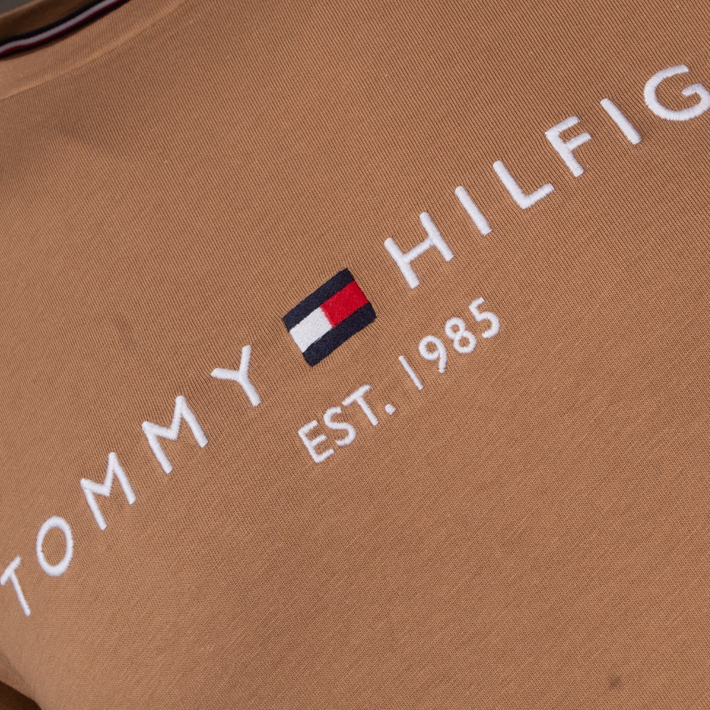 Tommy Hilfiger Μπεζ T-shirt C Neck - MW0MW11797