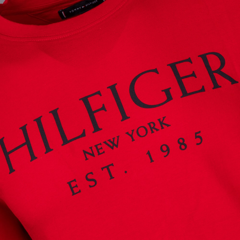 Tommy Hilfiger Κόκκινο T-shirt C Neck - MW0MW36499