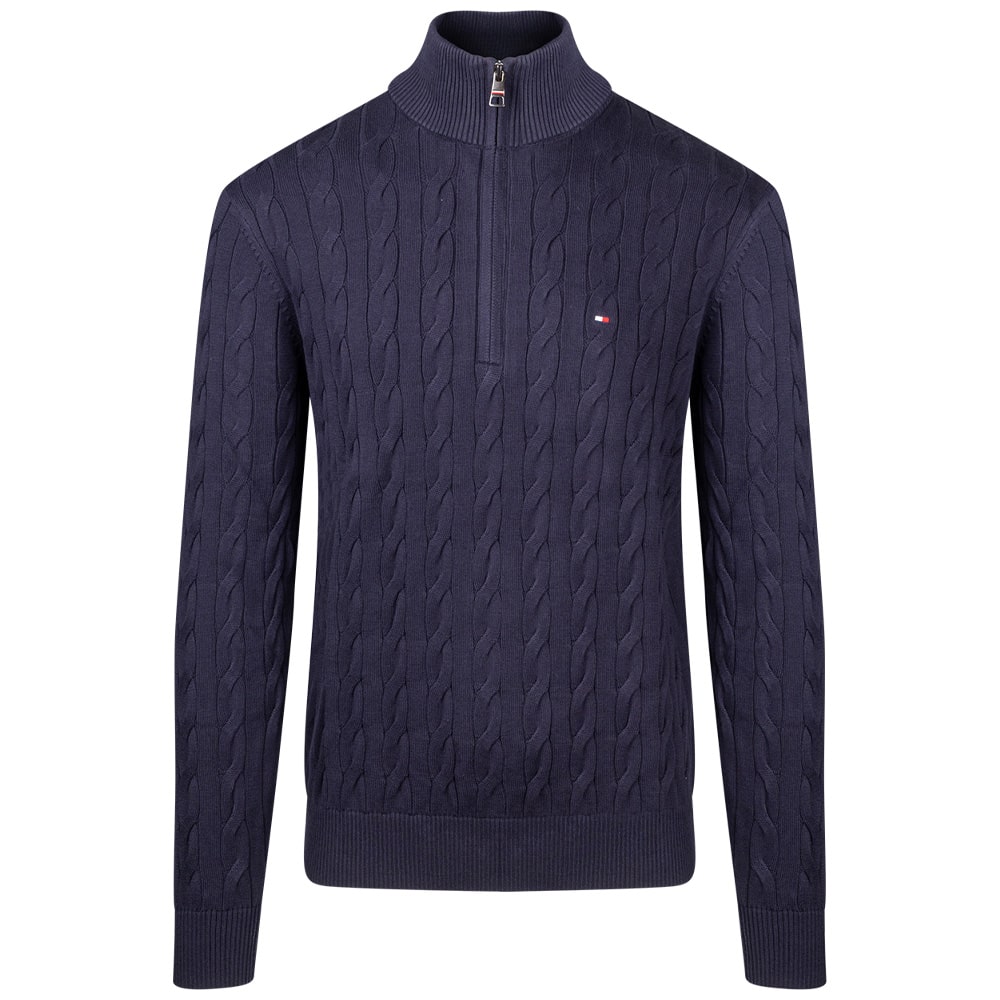 Tommy Hilfiger Μπλε Πλεκτό Half Zip - MW0MW36532