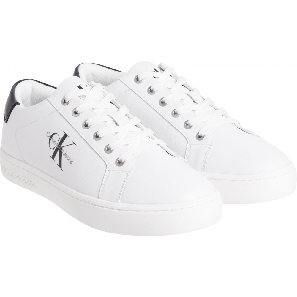 Calvin Klein Λευκά Sneakers 100% Leather - YM0YM00491 