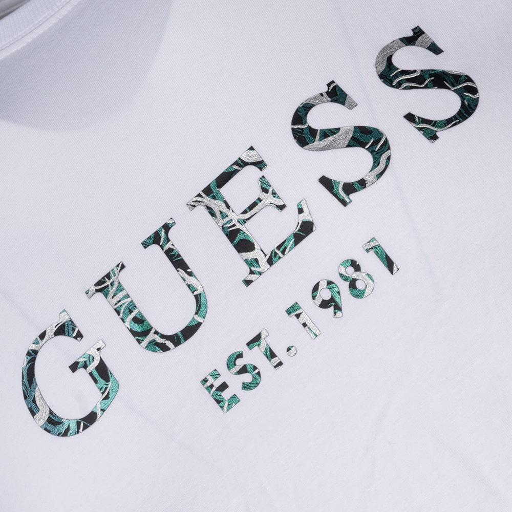 GUESS Λευκό T-shirt C Neck - GU0APM4YI38J13140000