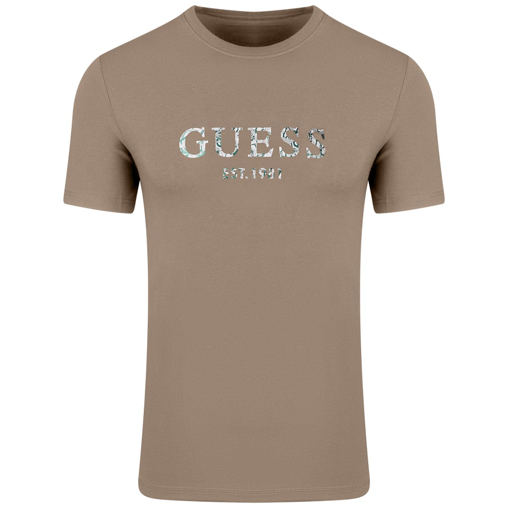 GUESS Μπεζ T-shirt C Neck - GU0APM4YI38J13140000