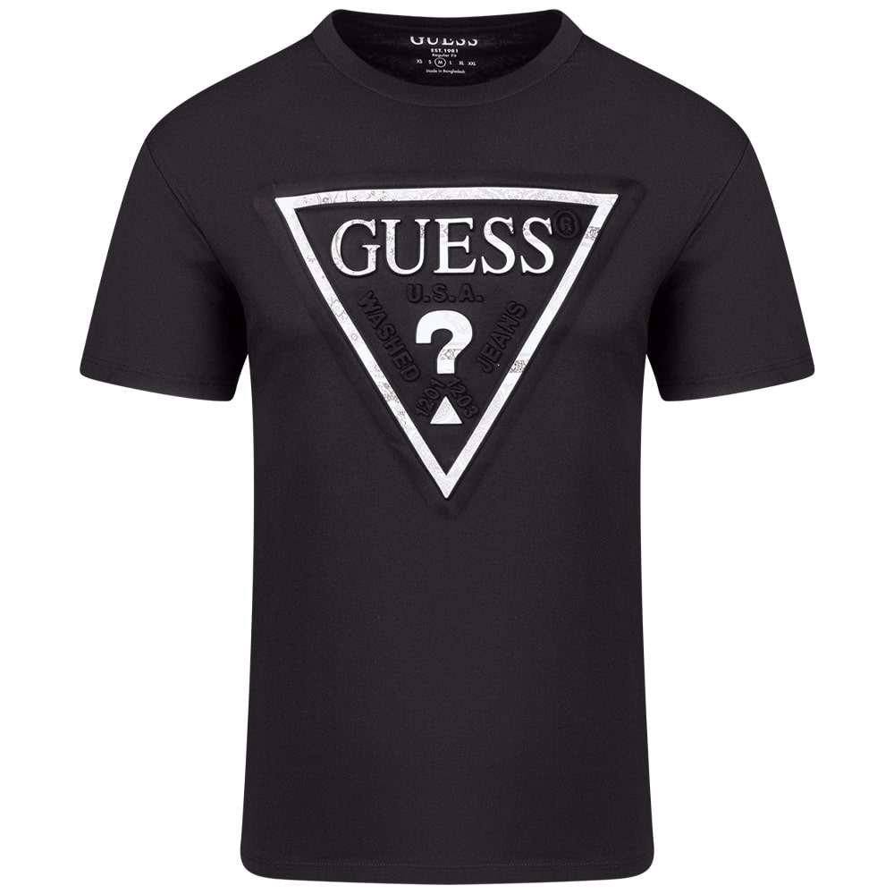 GUESS Μαύρο T-shirt C Neck - GU0APM4YI86K9RM10000