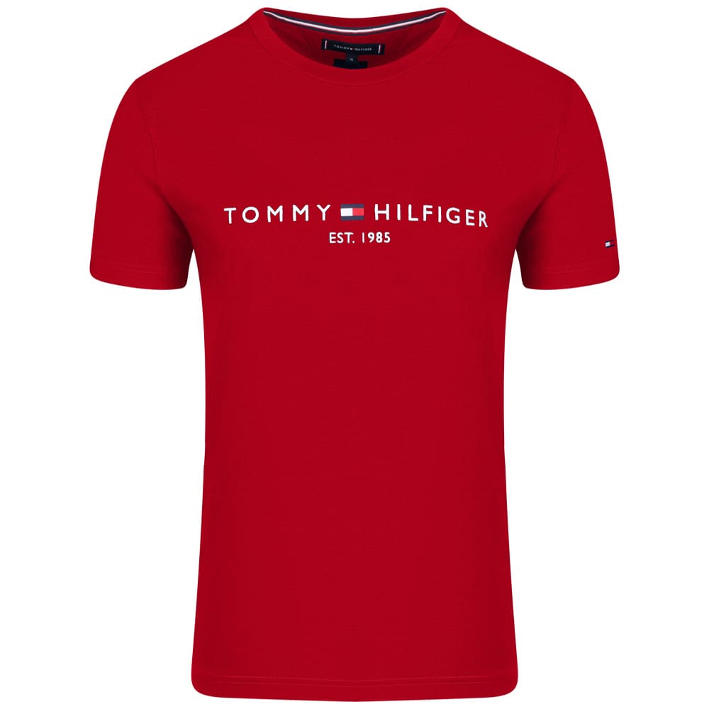 Tommy Hilfiger Κόκκινο T-shirt C Neck - MW0MW11797