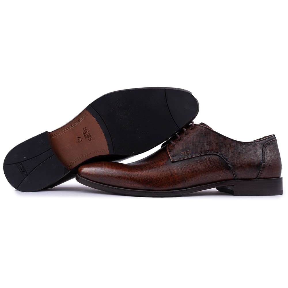 BOSS SHOES Κονιάκ Derby 100% Leather - V4972 GLM