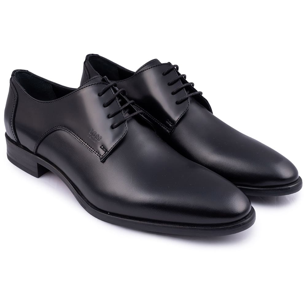 Boss Shoes Μαύρα Derby 100% Leather - Z7513 LINEAR