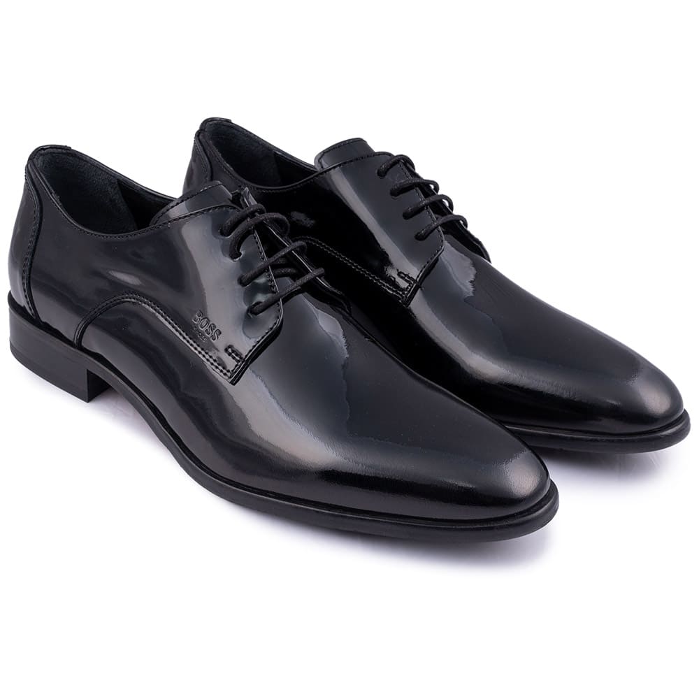 Boss Shoes Μαύρα Derby 100% Leather - Z7513 LOUSTR