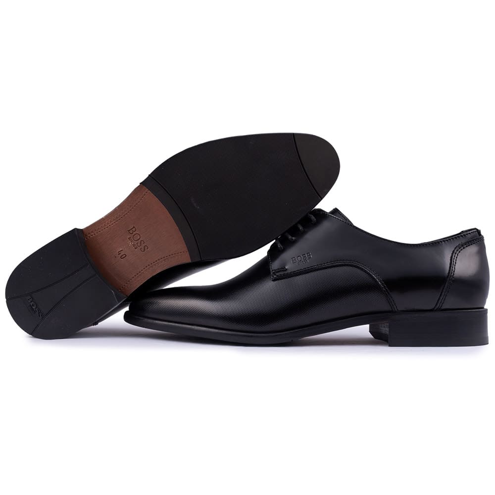 Boss Shoes Μαύρα Derby 100% Leather - Z7513 POINT