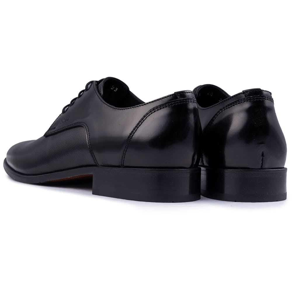 Boss Shoes Μαύρα Derby 100% Leather - Z7513 POINT