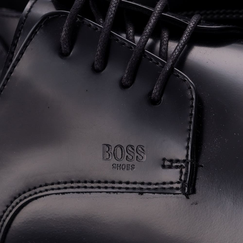 Boss Shoes Μαύρα Derby 100% Leather - Z7513 SPAZZ