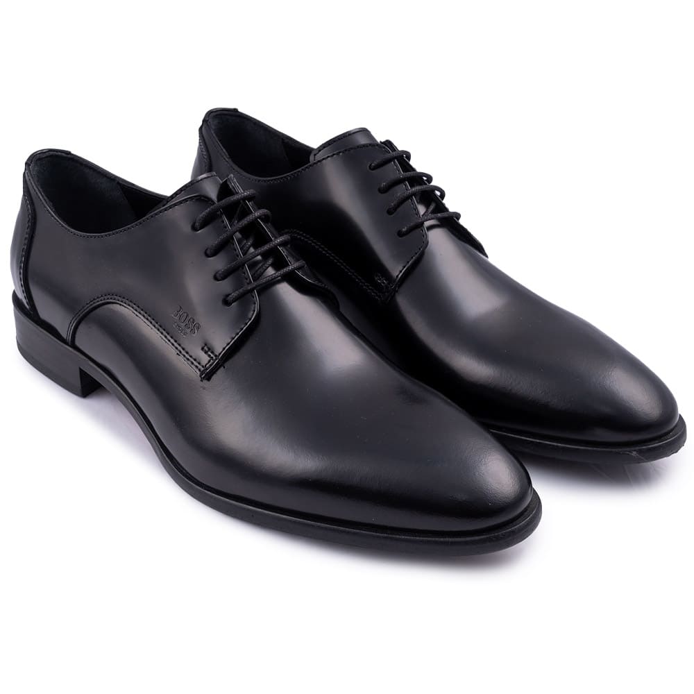 Boss Shoes Μαύρα Derby 100% Leather - Z7513 SPAZZ